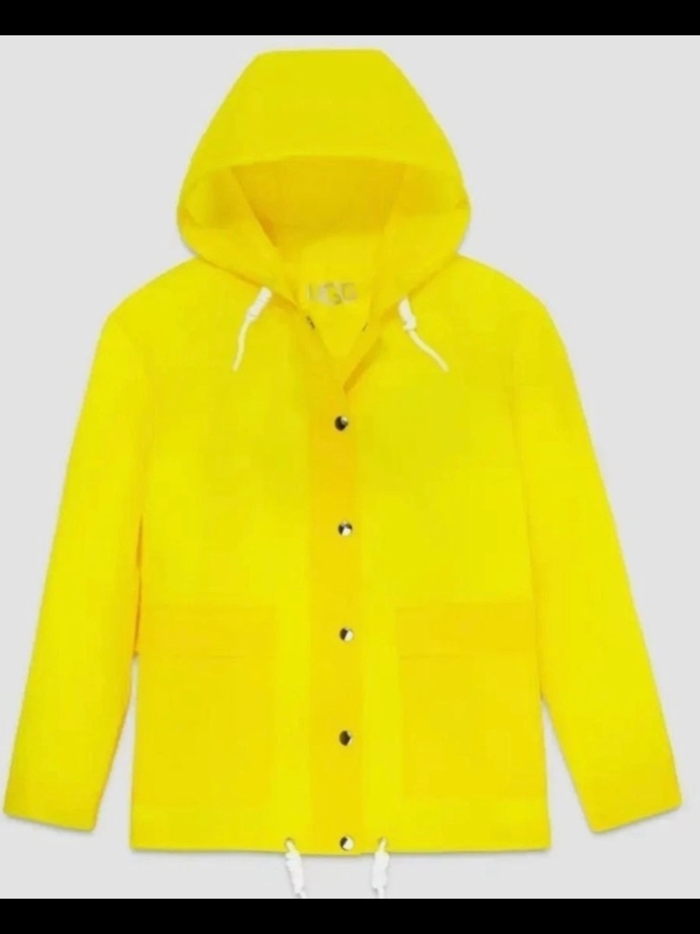 UGG Hutton Bright Yellow Hooded Rain Jacket Wmn's Size M
